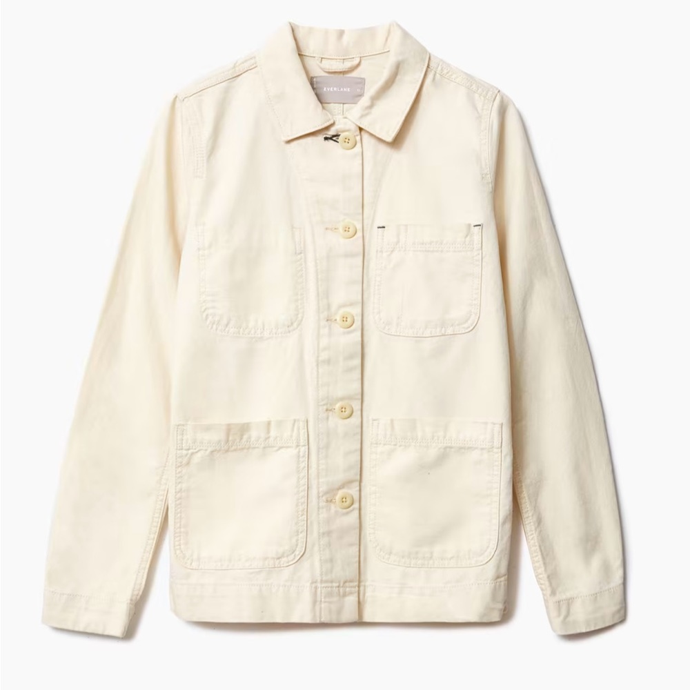 EVERLANE The Chore Jacket in Ivory. Jean jacket Utility Size XS